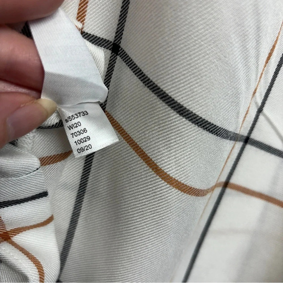 Loft Blouse Windowpane Check Long Sleeve M - Picture 3 of 7